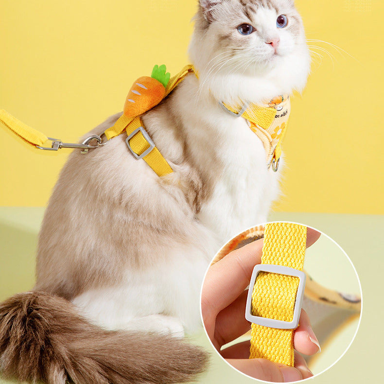 Cute Carrot Cat Harness