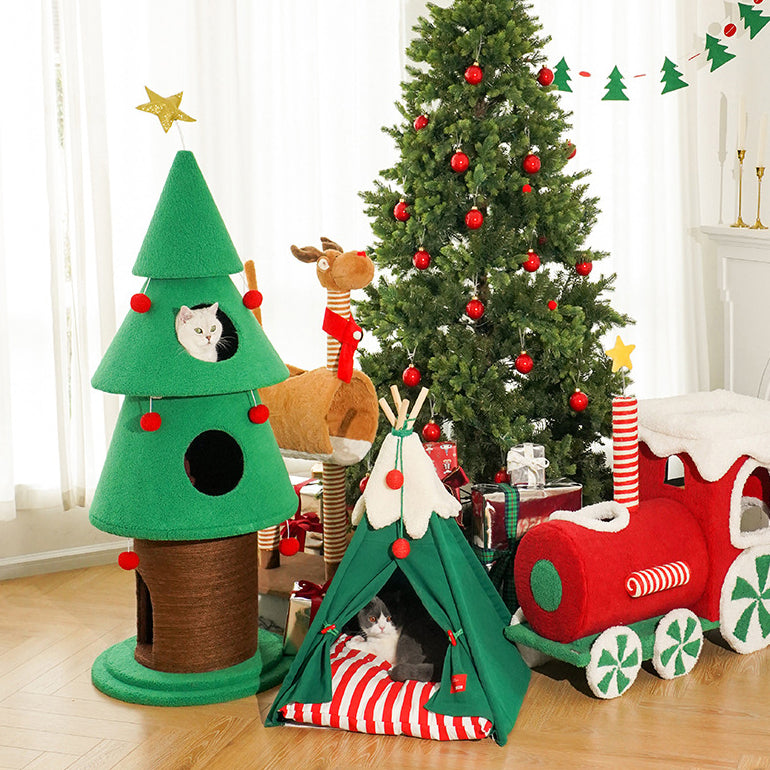 Christmas Cat Teepee