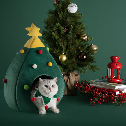 クリスマスツリー猫ハウス