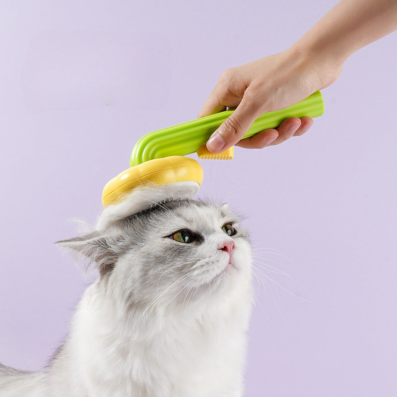 Sunflower One-Click Cleaning Cat Brush