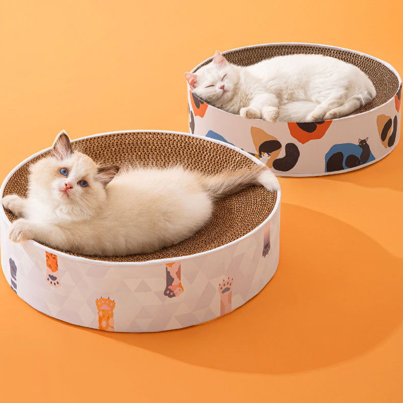 猫柄 猫爪とぎ 猫ベッド
