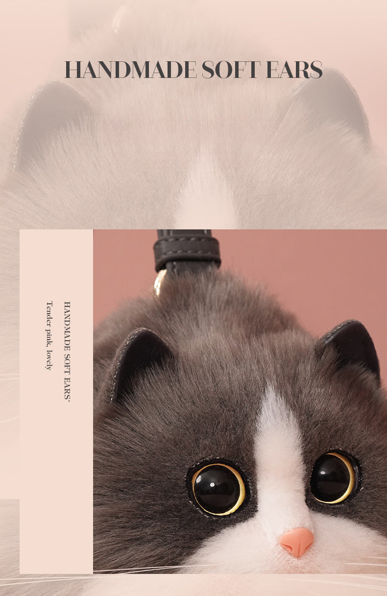 Blue and White Cat Bag