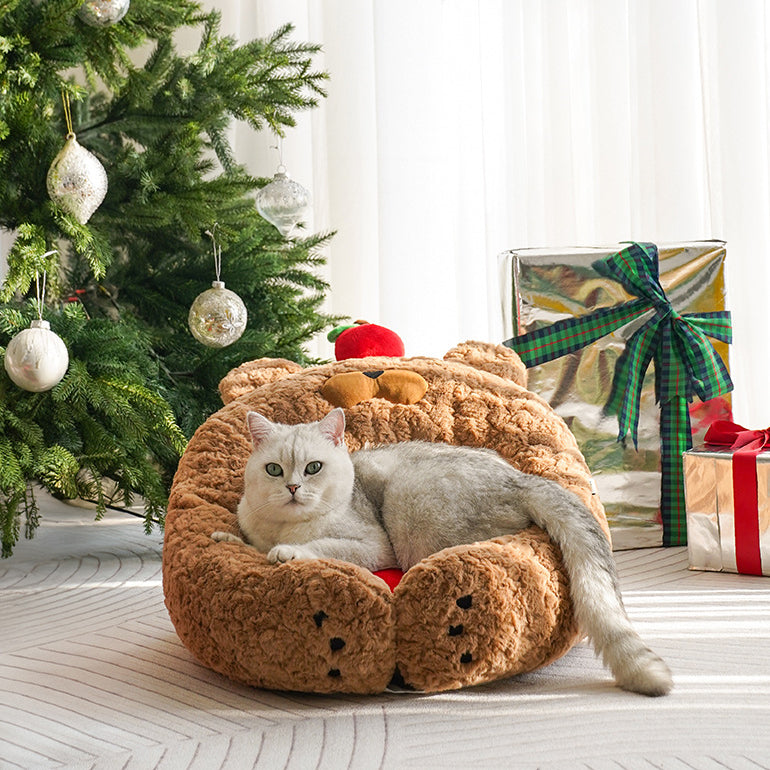 Apple Bear Cat Bed Mat