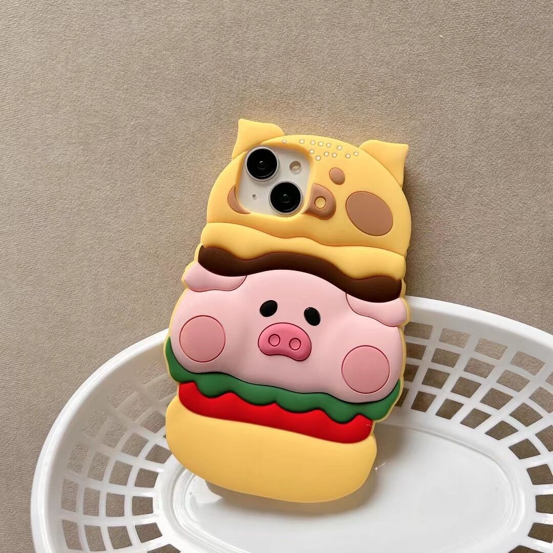 Cute Burger Pig Phone Case