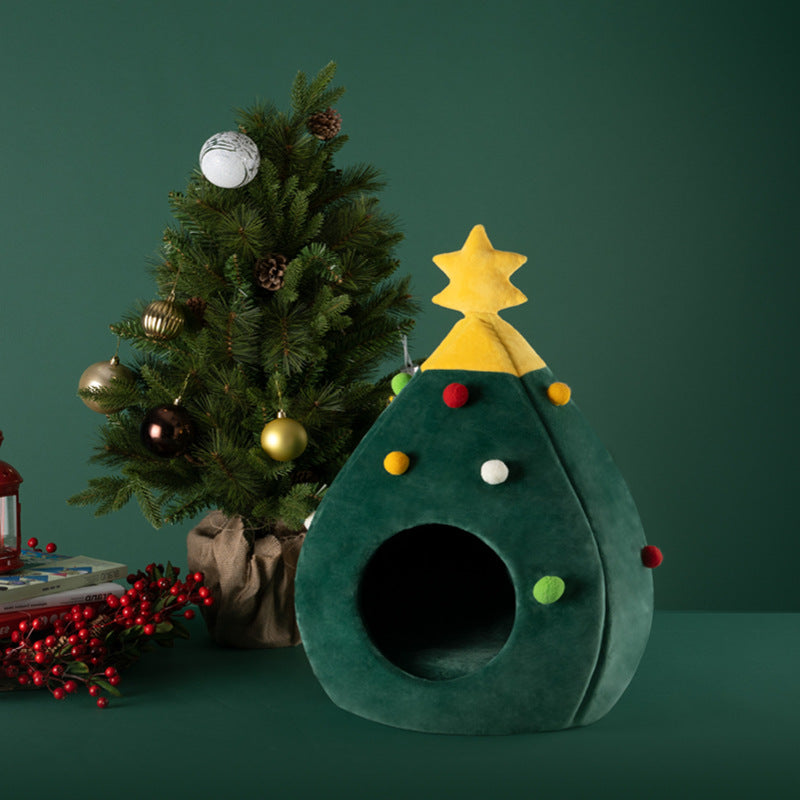 Christmas Tree Cat House