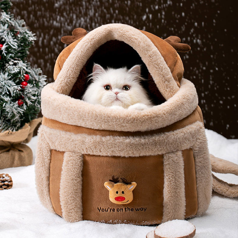 Warm Cute Elk Cat Bag