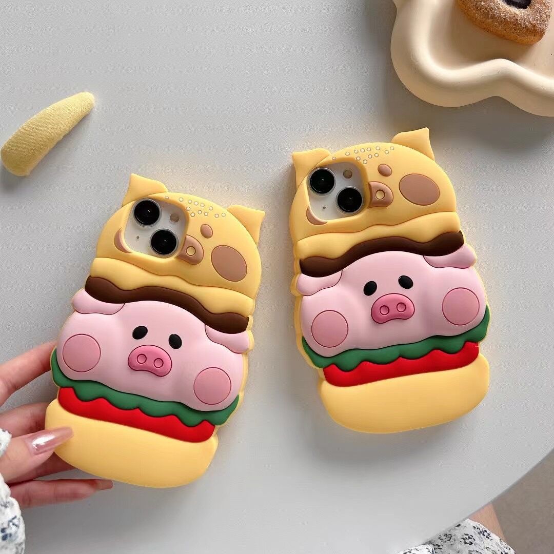 Cute Burger Pig Phone Case