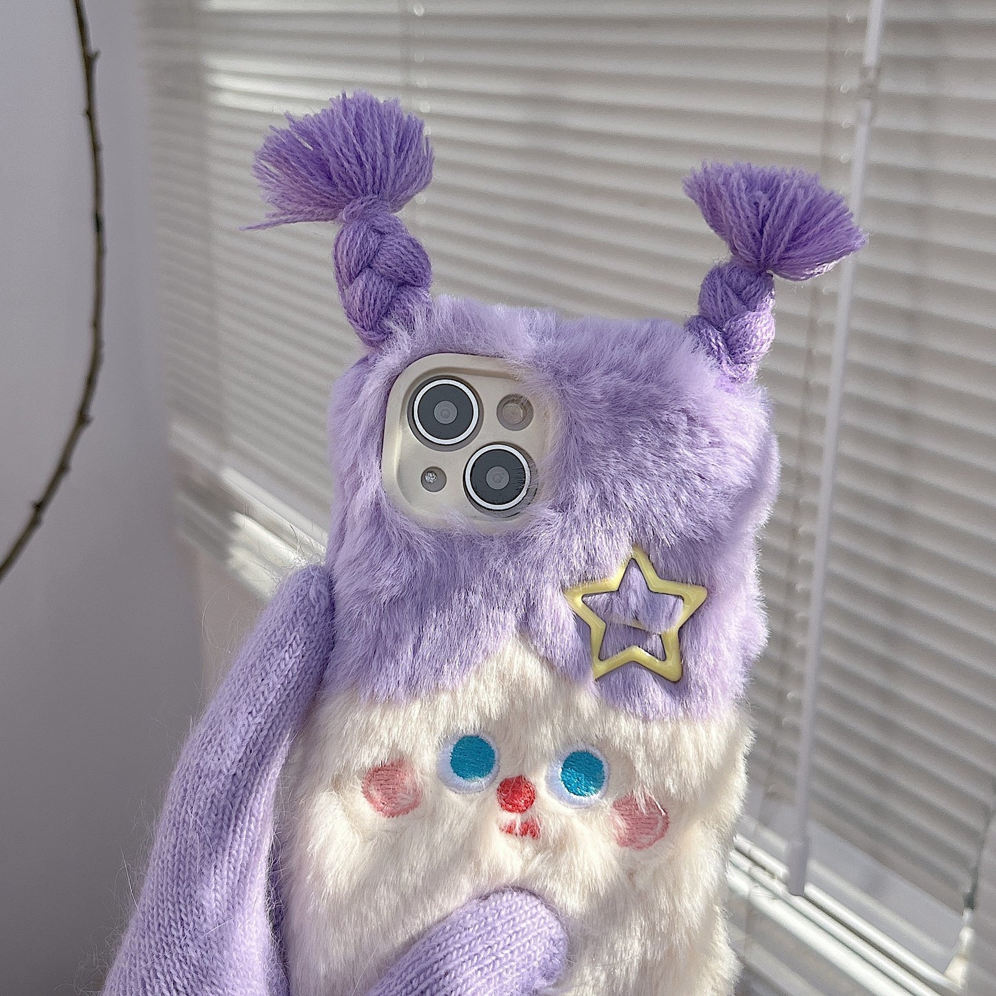 Cartoon Purple Pigtail Girl Phone Case