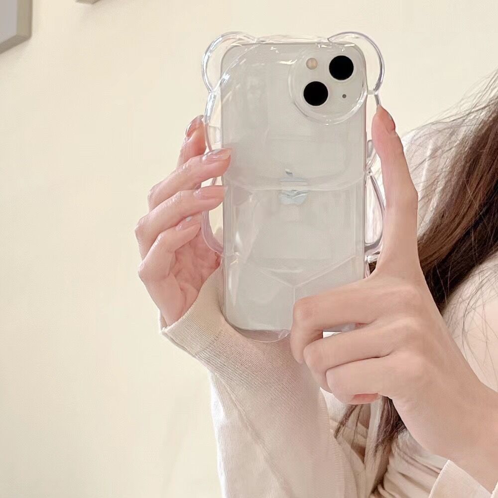 Cute Little Bear Crystal Phone Case