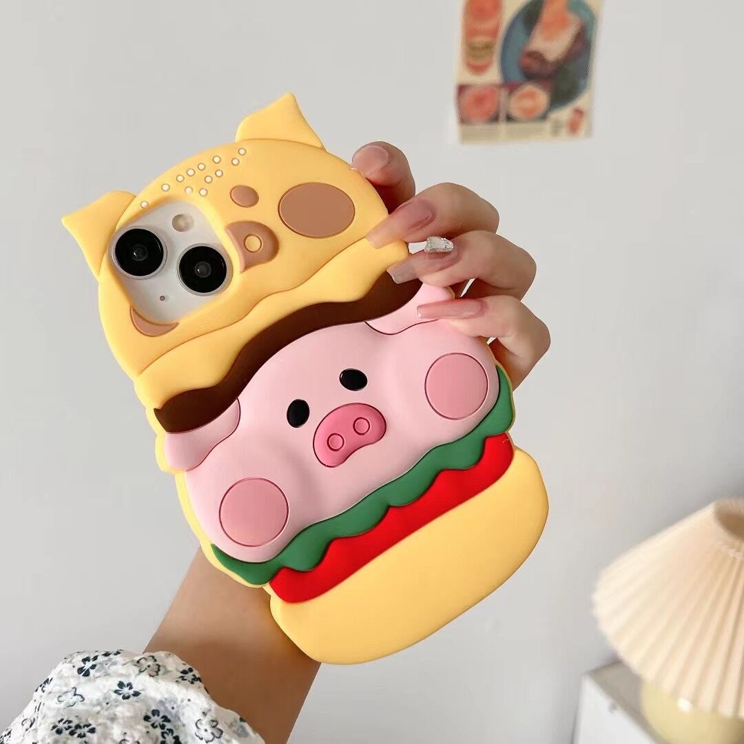 Cute Burger Pig Phone Case