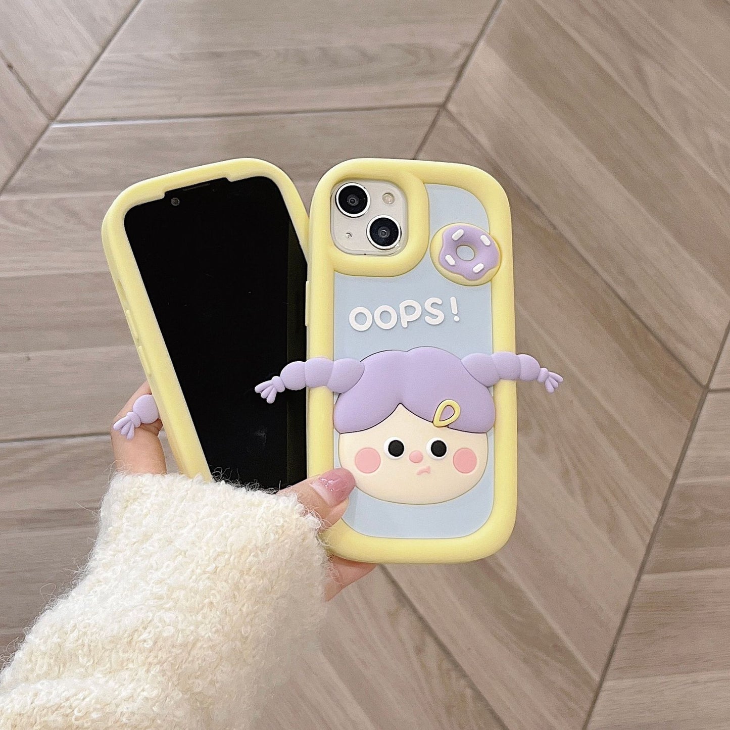 Cute Donut Purple Pigtail Girl Phone Case