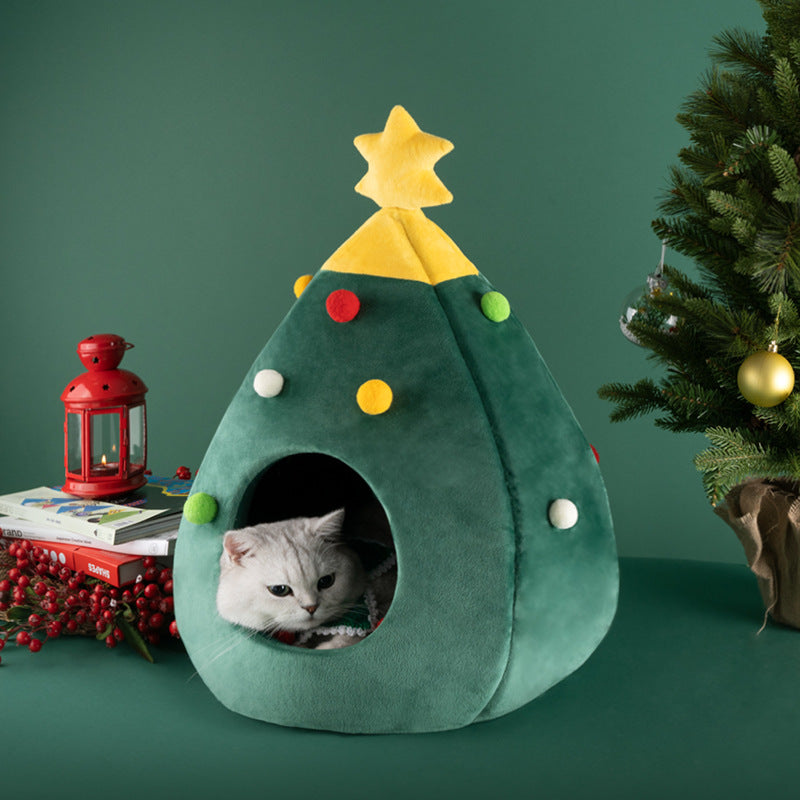 クリスマスツリー猫ハウス