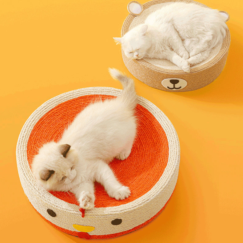 Cute Animal & Fruits Style Sisal Cat Scratcher Bed
