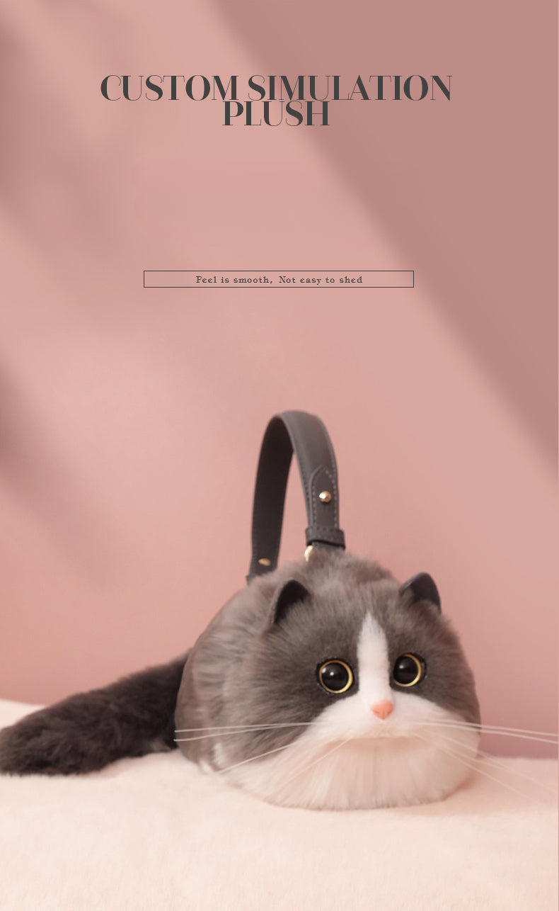 Blue and White Cat Bag