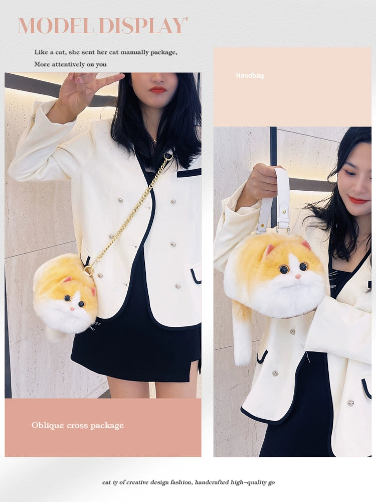 Orange and White Cat Bag