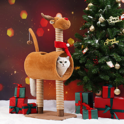 クリスマスエルク猫の木