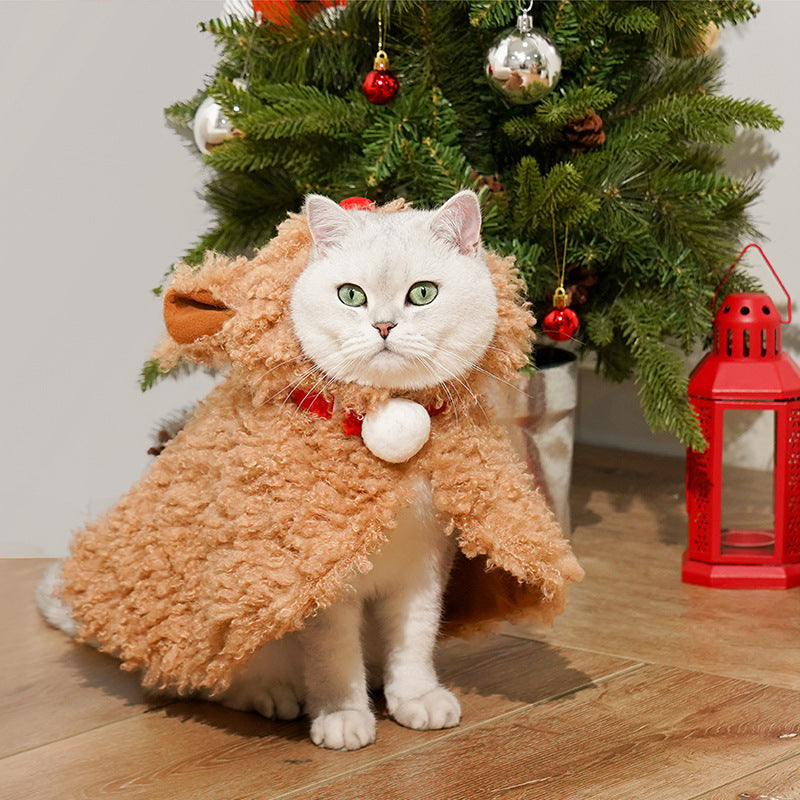 Christmas Elk Cat Cape