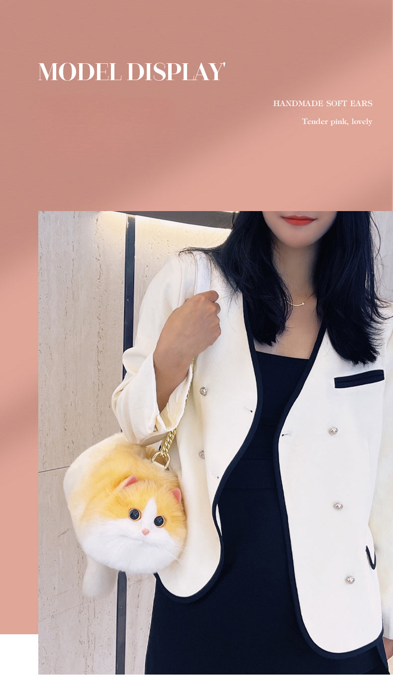 Orange and White Cat Bag