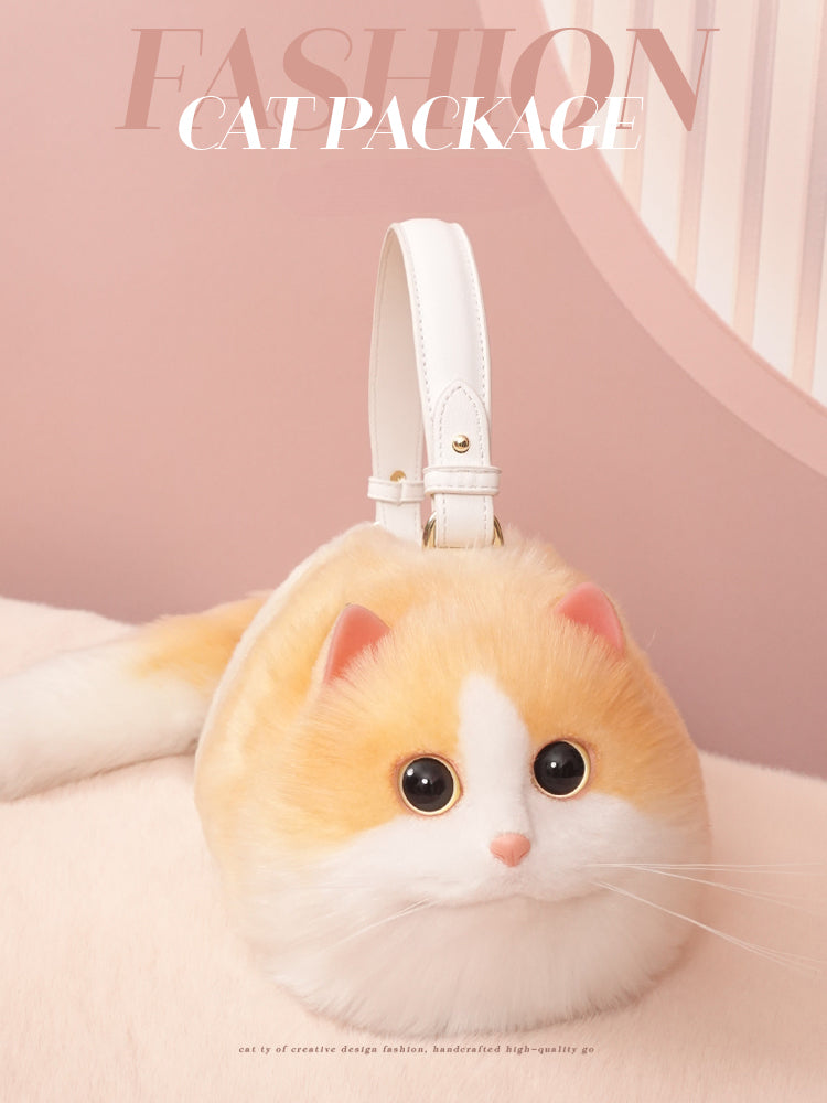 Orange and White Cat Bag