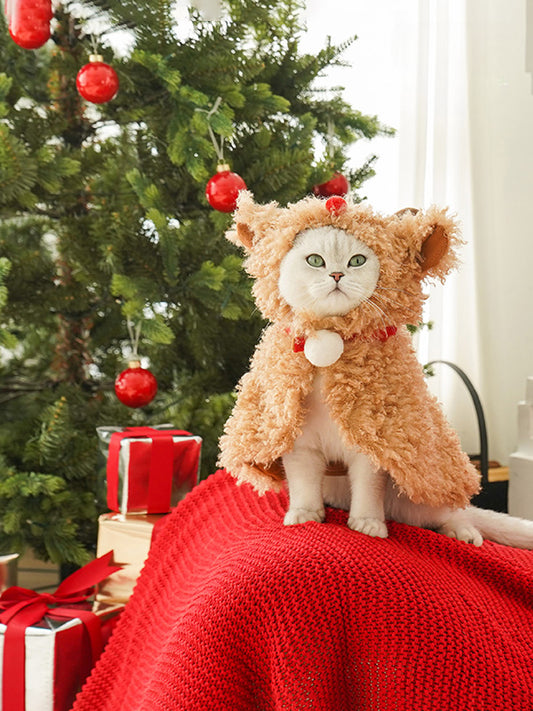 クリスマスエルク猫ケープ