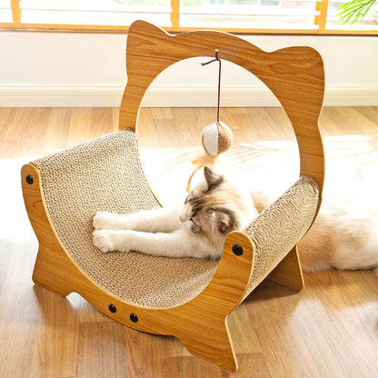 Wooden Cat Scratch Bed