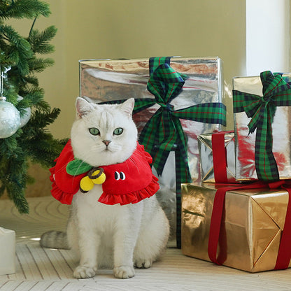 Christmas Apple Cat Collar