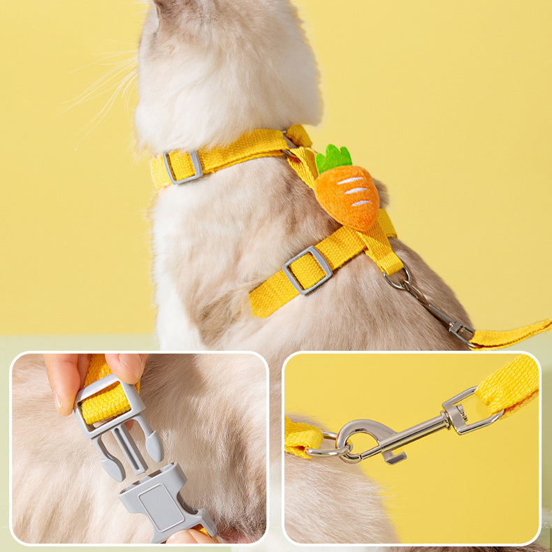 Cute Carrot Cat Harness