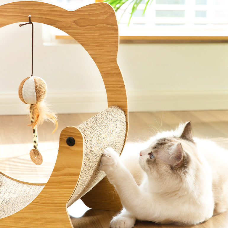 Wooden Cat Scratch Bed