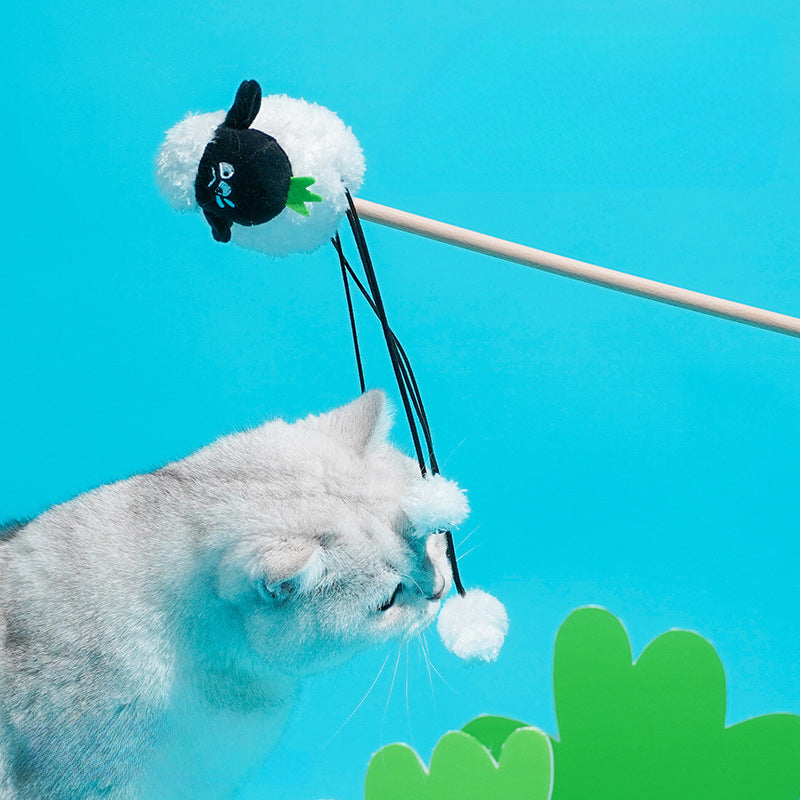 Cute Sheep Cat Teaser Wand