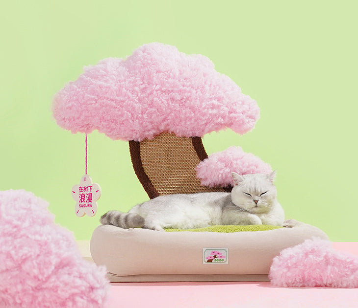 Cherry Blossom Cat Bed