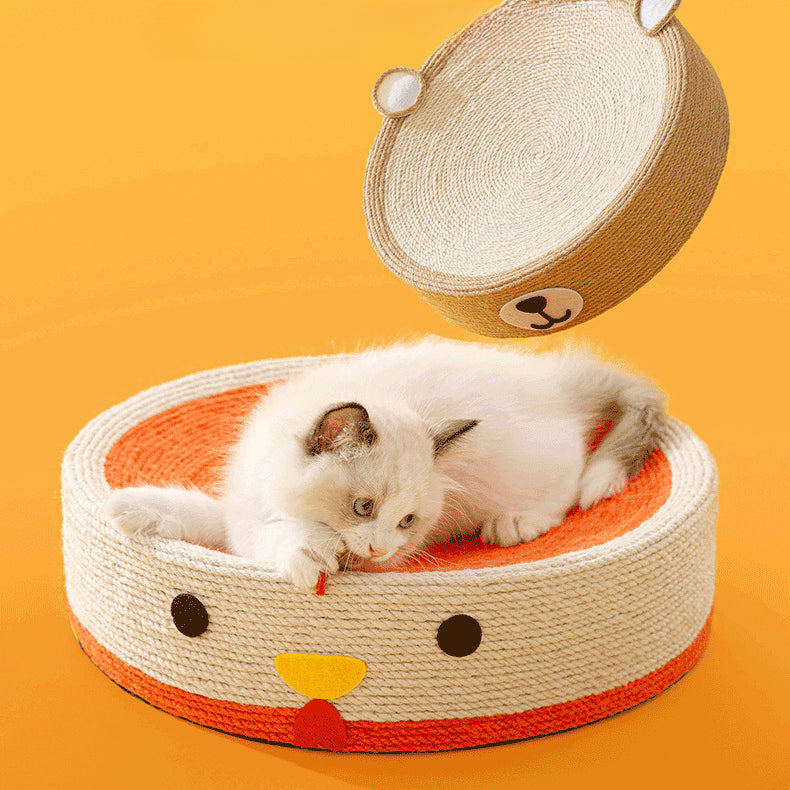 Cute Animal & Fruits Style Sisal Cat Scratcher Bed