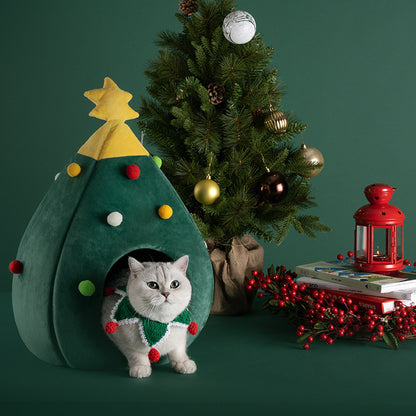 Christmas Tree Cat House