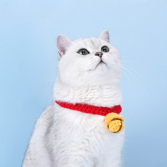 Hand-knitted Japanese Style Cat Collar Bell