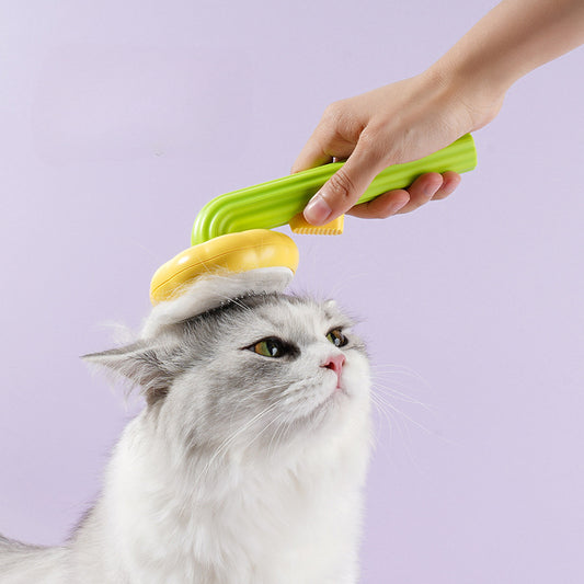 Sunflower One-Click Cleaning Cat Brush