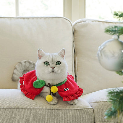 Christmas Apple Cat Collar