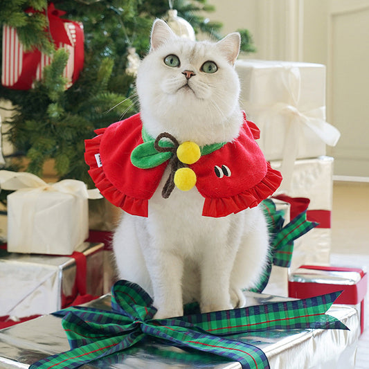 Christmas Apple Cat Collar