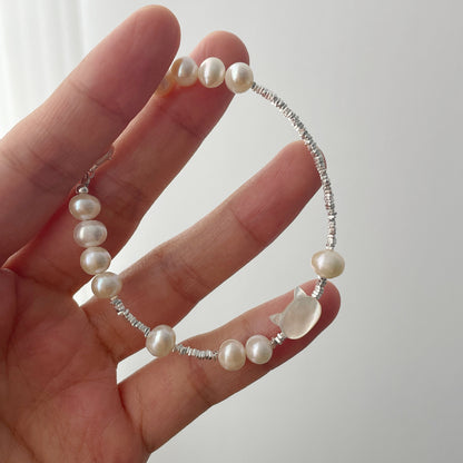 Pearl Cat Bracelet Silver 925