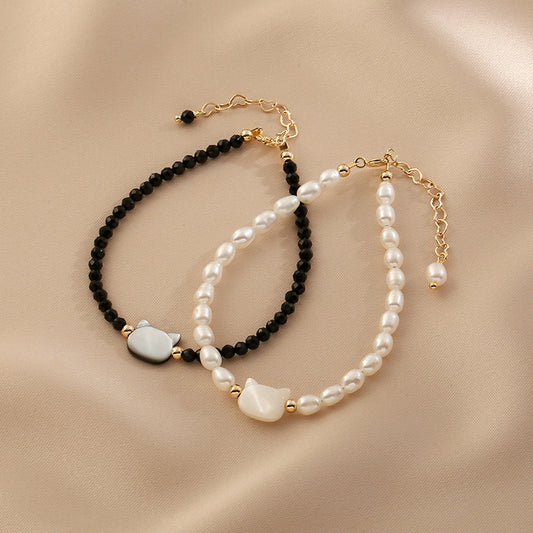 Pearl Cat Bracelet