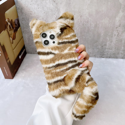 Cute Tabby Cat With Fluffy Tail Phone Case