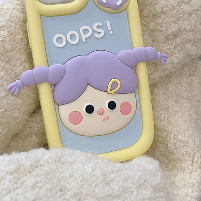 Cute Donut Purple Pigtail Girl Phone Case