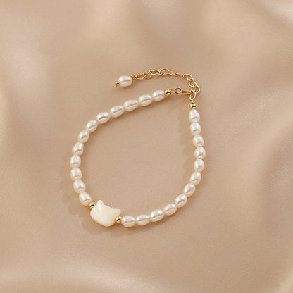 Pearl Cat Bracelet