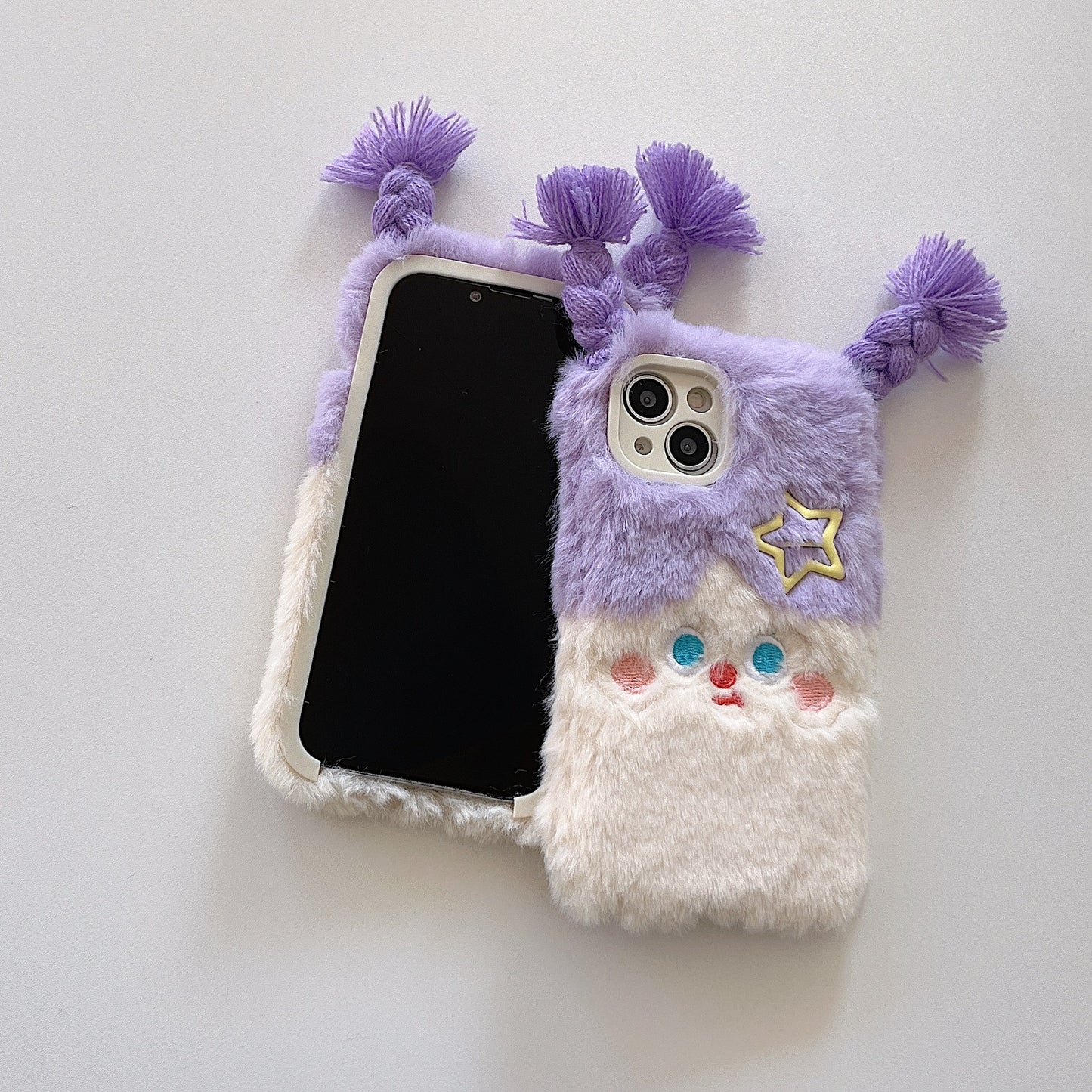 Cartoon Purple Pigtail Girl Phone Case