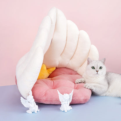 Angel Wing Heart Cat Mat