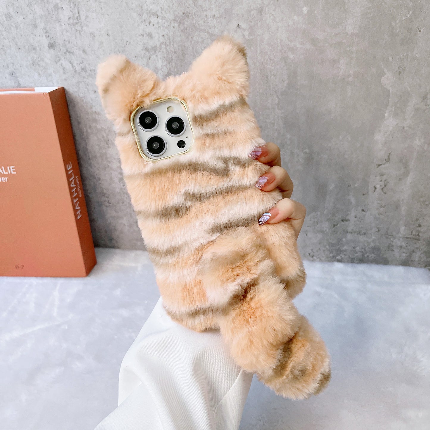 Cute Tabby Cat With Fluffy Tail Phone Case