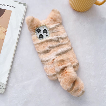 Cute Tabby Cat With Fluffy Tail Phone Case