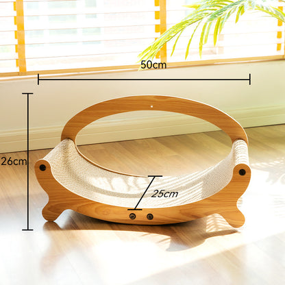 Wooden Cat Scratch Bed