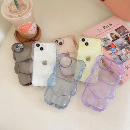 Cute Little Bear Crystal Phone Case