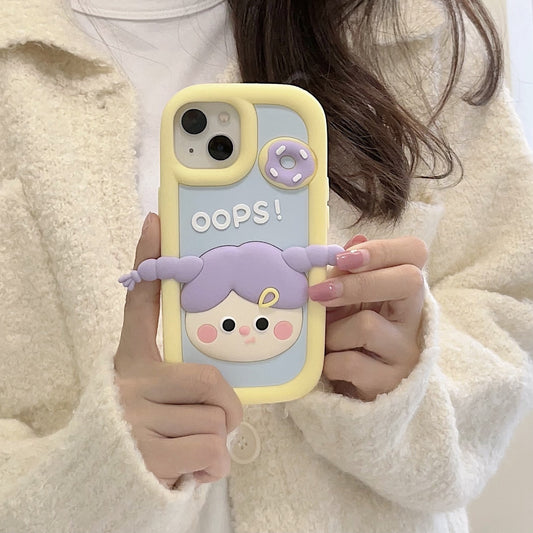Cute Donut Purple Pigtail Girl Phone Case
