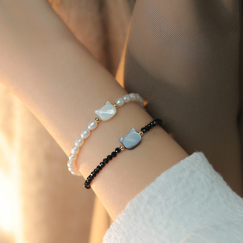 Pearl Cat Bracelet