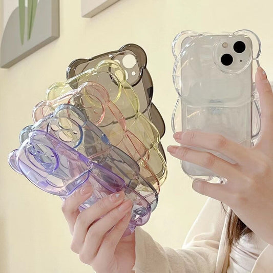 Cute Little Bear Crystal Phone Case